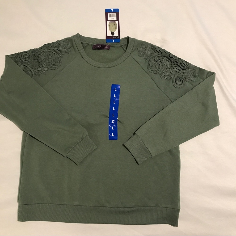 Gloria Vanderbilt Lace Sweatshirt